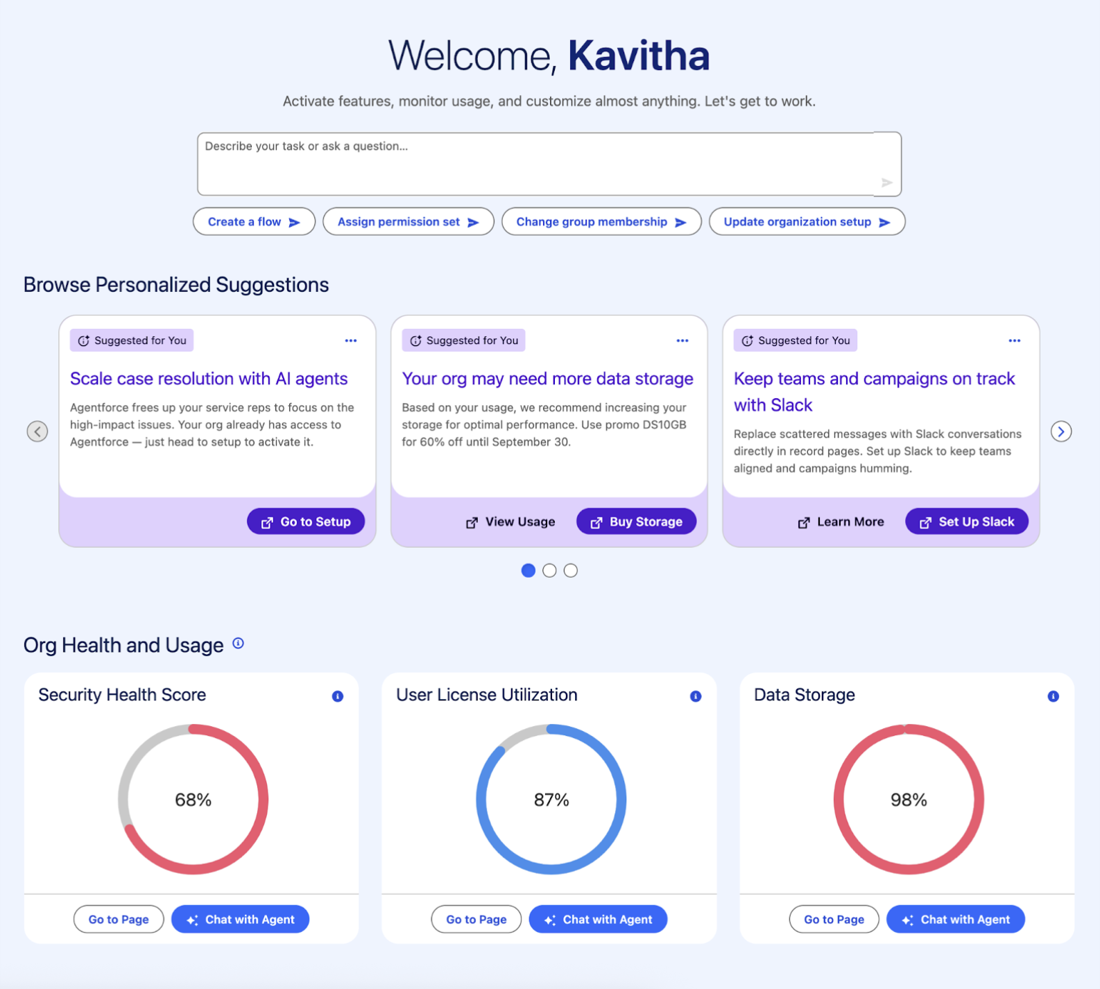 Setup powered by Agentforce